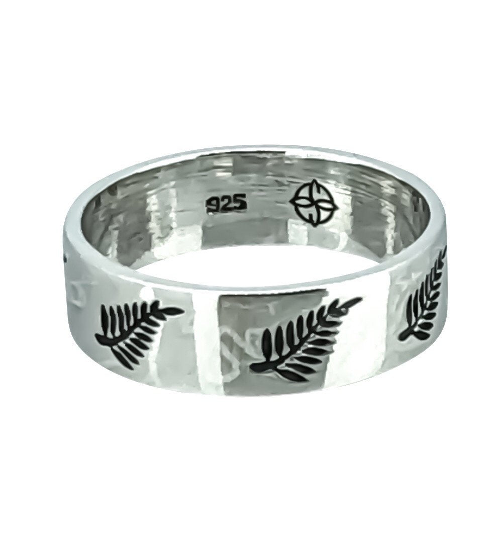 Ring - Band with Silver Ferns