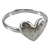Ring - Silk Heart on a Thin Band