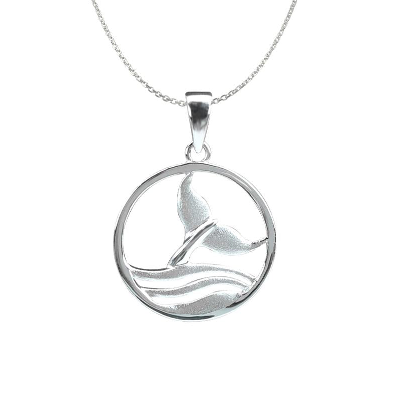 Pendant - Whale Tail in Circle