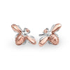 Studs - Honey Bee with Rose Gold Plate